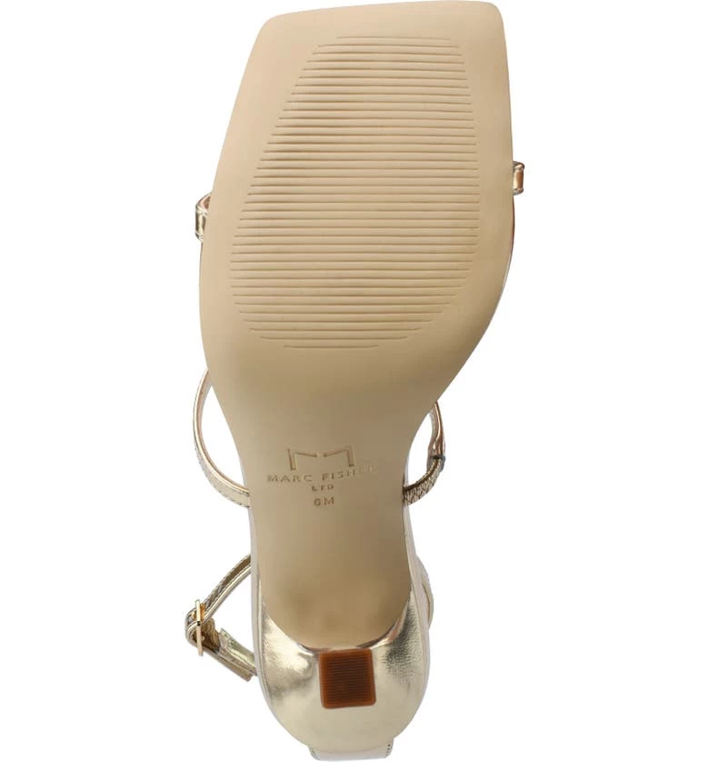 Marc Fisher Event Shoes The Three Band Dress Sandal In Gold 4 Marc Fisher Event Shoes The Three Band Dress Sandal In Gold