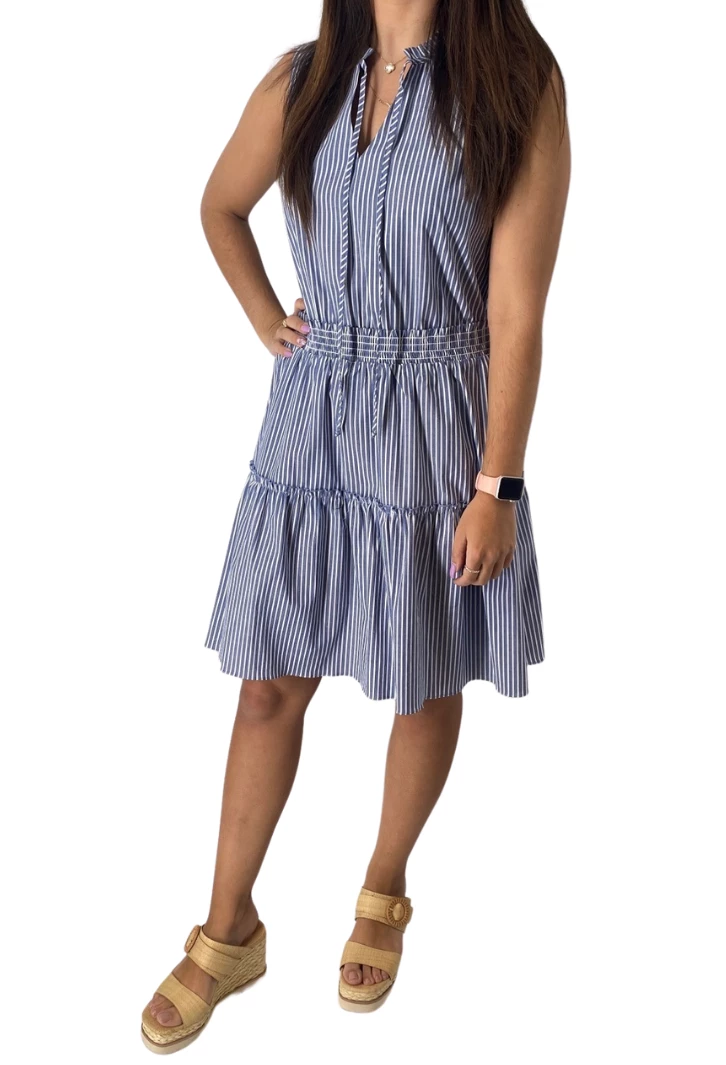 Drew Contemporary Clothing The Porter Dress In Navy Stripe 1 Drew Contemporary Clothing The Porter Dress In Navy Stripe