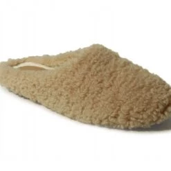 Vaneli The Faux Fur Slipper In Beige Shoes