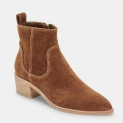 Dolce Vita The Go-To Ankle Bootie In Dark Brown Shoes