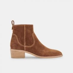 Dolce Vita The Go-To Ankle Bootie In Dark Brown Shoes