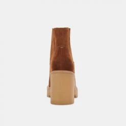 Dolce Vita Shoes The Waterproof Lug Sole Gored Bootie In Camel