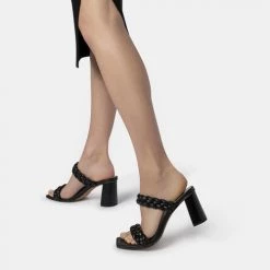Dolce Vita Shoes The Braided Strap Sandal In Black