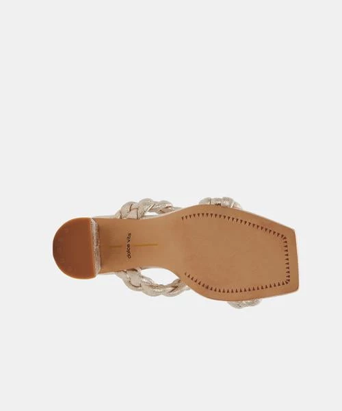 Dolce Vita The Braided Strap Sandal In Light Gold 3 Dolce Vita The Braided Strap Sandal In Light Gold