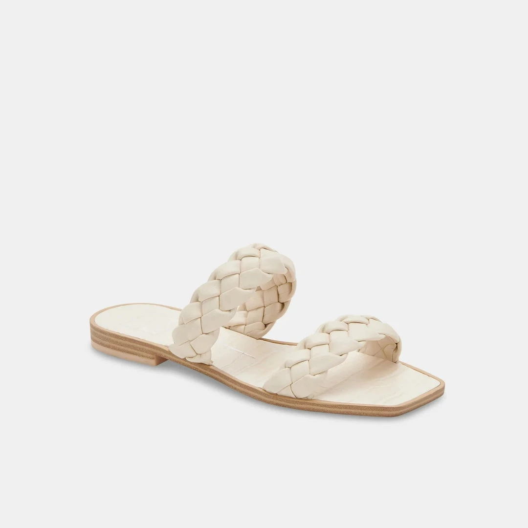 Dolce Vita The Flat Braided Sandal In Ivory 1 Dolce Vita The Flat Braided Sandal In Ivory