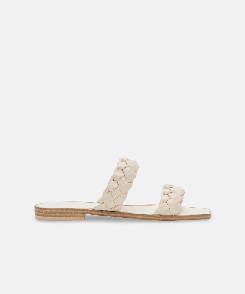Dolce Vita The Flat Braided Sandal In Ivory 2 Dolce Vita The Flat Braided Sandal In Ivory