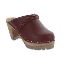 Mia The Clog With Braid Detail In Brown Shoes
