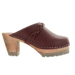 Mia The Clog With Braid Detail In Brown Shoes