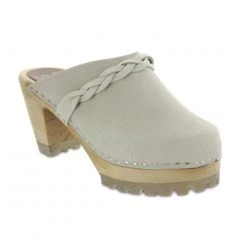 Mia The Clog With Braid Detail In Taupe