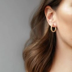 Electric Picks The Ringo Large Hoops In Gold Accessories