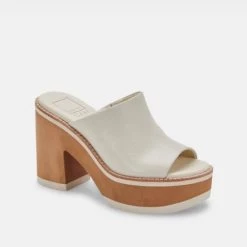 Dolce Vita The Chunky Slide Sandal In Ivory Shoes