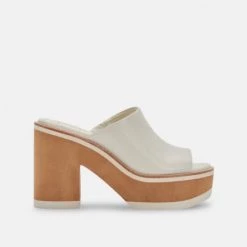 Dolce Vita The Chunky Slide Sandal In Ivory Shoes