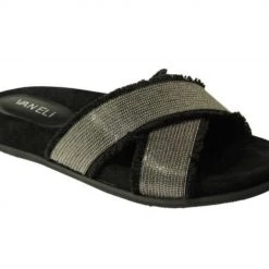 Vaneli The Chain X Band Sandal Black Silver Shoes