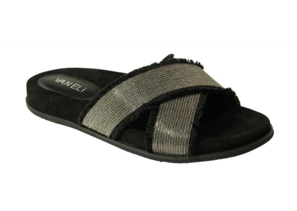 Vaneli The Chain X Band Sandal Black Silver Shoes 1 Vaneli The Chain X Band Sandal Black Silver Shoes