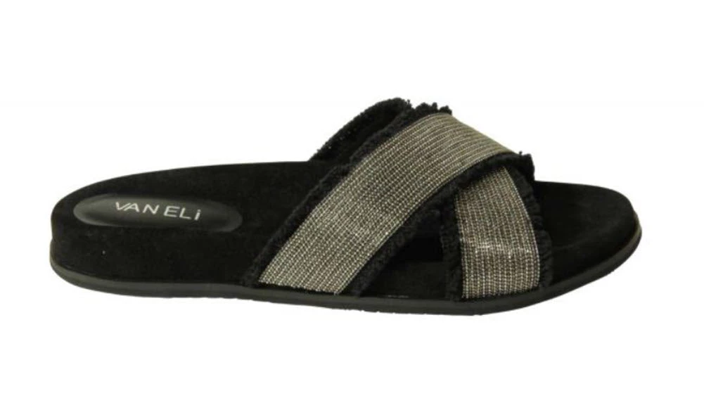 Vaneli The Chain X Band Sandal Black Silver Shoes 2 Vaneli The Chain X Band Sandal Black Silver Shoes