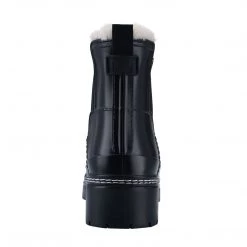 Marc Fisher The Faux Fur Lined Rain Boot In Black