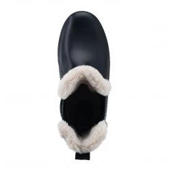 Marc Fisher The Faux Fur Lined Rain Boot In Black