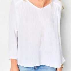 Felicite The Venice Top In White Contemporary Clothing