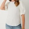 Fifteen Twenty The Contrast Elbow Sleeve Top In Heather Contemporary Clothing