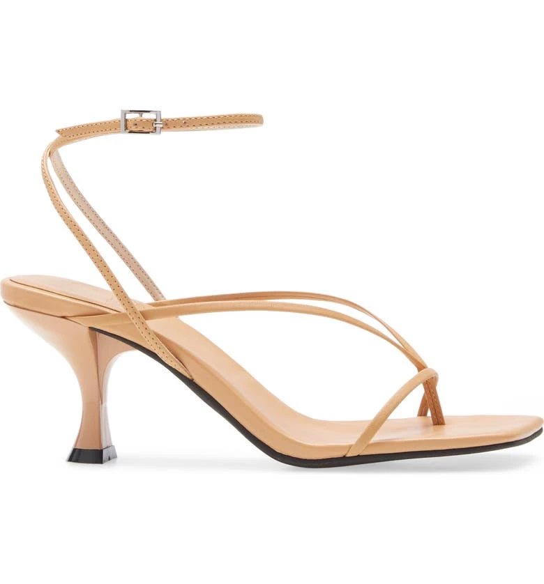 Jeffrey Campbell The Mid Sabrina Heel Strap Thong Sandal In Nude 2 Jeffrey Campbell The Mid Sabrina Heel Strap Thong Sandal In Nude