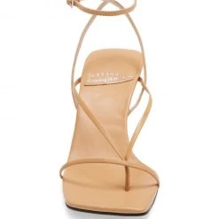 Jeffrey Campbell The Mid Sabrina Heel Strap Thong Sandal In Nude 6 Jeffrey Campbell The Mid Sabrina Heel Strap Thong Sandal In Nude