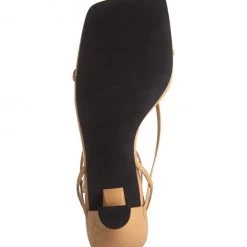 Jeffrey Campbell The Mid Sabrina Heel Strap Thong Sandal In Nude 7 Jeffrey Campbell The Mid Sabrina Heel Strap Thong Sandal In Nude