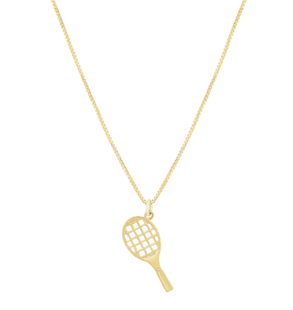 Electric Picks The Tennis Charm Necklace In Gold 1 Electric Picks The Tennis Charm Necklace In Gold