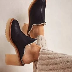 Free People Shoes The Faux Fur Mule In Black