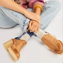 Free People Shoes The Faux Fur Mule In Tan