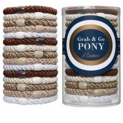 France Luxe The Grab & Go Ponytail Holders In Light Gold Metallic Accessories