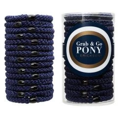 France Luxe The Grab & Go Ponytail Holders In Navy Accessories