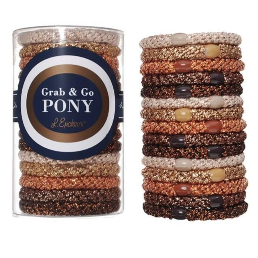 France Luxe The Grab & Go Ponytail Holders In Neutral Metallic Accessories 1 France Luxe The Grab & Go Ponytail Holders In Neutral Metallic Accessories