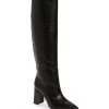 Steve Madden The Tall Dress Boot With Mid Stack Heel In Black