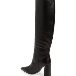 Steve Madden The Tall Dress Boot With Mid Stack Heel In Black