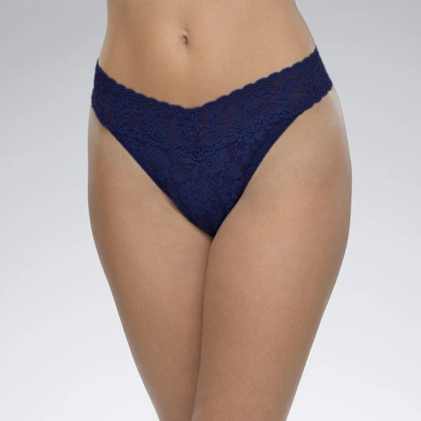 Hanky Panky Accessories The Original Rise Thong In Navy 1 Hanky Panky Accessories The Original Rise Thong In Navy