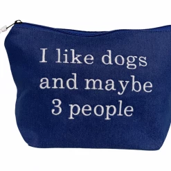 Dani Risi The "I Like Dogs And Maybe 3 People" Pouch In Denim