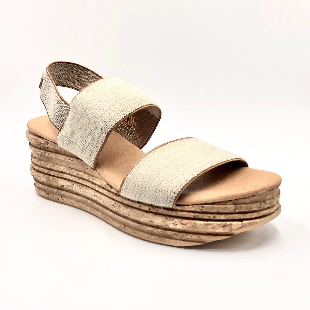Isabella Andrea - The Elastic Band Cork Wedge Sandal In Natural Linen Shoes 1 Isabella Andrea - The Elastic Band Cork Wedge Sandal In Natural Linen Shoes