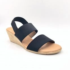 Isabella Shoes Betty - The Elastic 2 Band Espadrille In Black