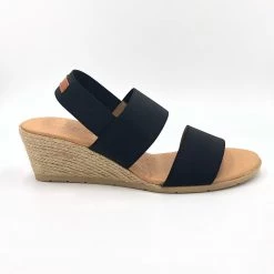 Isabella Shoes Betty - The Elastic 2 Band Espadrille In Black