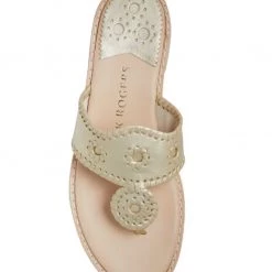 Jack Rogers The Jacks II Flat Sandal In Platinum Shoes
