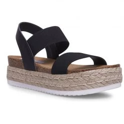 Steve Madden Shoes The Two Band Platform Espadrille In Black