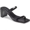 Jeffrey Campbell The Two Band Mid Heel Eva Sandal In Black