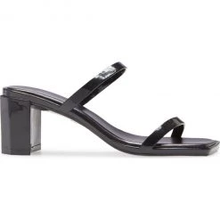 Jeffrey Campbell The Two Band Mid Heel Eva Sandal In Black