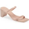 Jeffrey Campbell Shoes The Two Band Mid Heel Eva Sandal In Nude