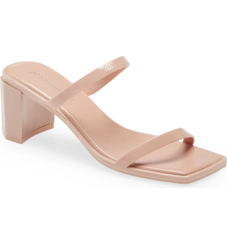 Jeffrey Campbell Shoes The Two Band Mid Heel Eva Sandal In Nude 1 Jeffrey Campbell Shoes The Two Band Mid Heel Eva Sandal In Nude
