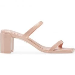 Jeffrey Campbell Shoes The Two Band Mid Heel Eva Sandal In Nude