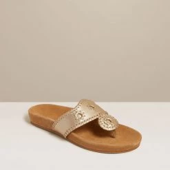 Jack Rogers The Comfort Jack Sandal In Platinum Shoes