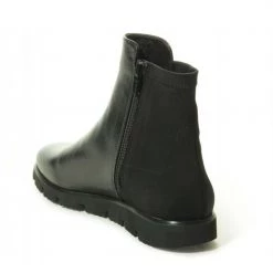 Vaneli The Bootie With Back Stretch Panel On Low Rubber Sole In Black Shoes