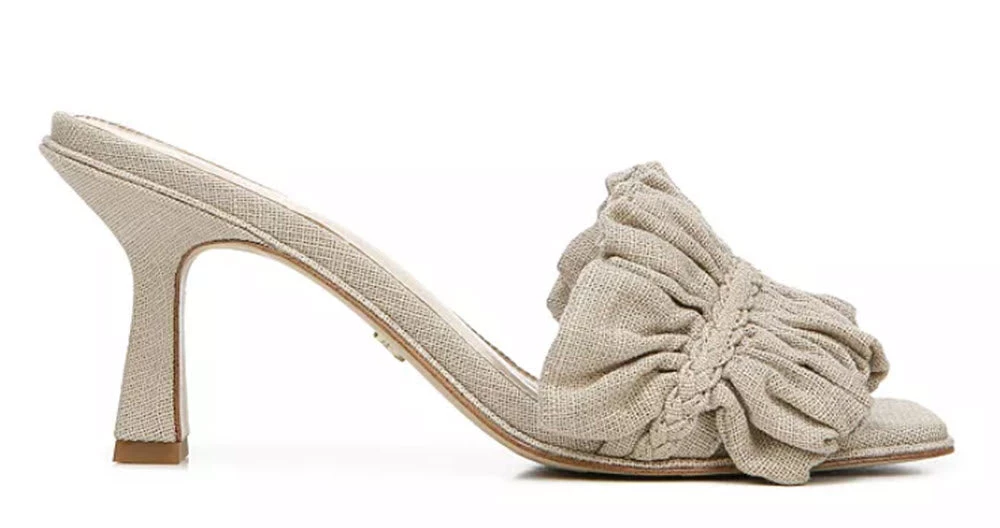 Sam Edelman Shoes The Mid Sabrina Rouched Heel Slide 2 Sam Edelman Shoes The Mid Sabrina Rouched Heel Slide