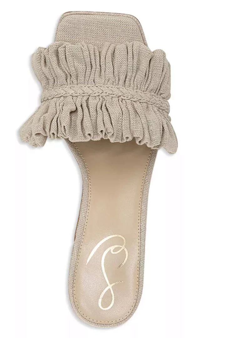 Sam Edelman Shoes The Mid Sabrina Rouched Heel Slide 3 Sam Edelman Shoes The Mid Sabrina Rouched Heel Slide